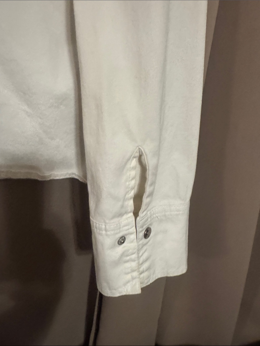 Live a Little White Button-Front Shirt with Metal Buttons - Picture 7 of 7